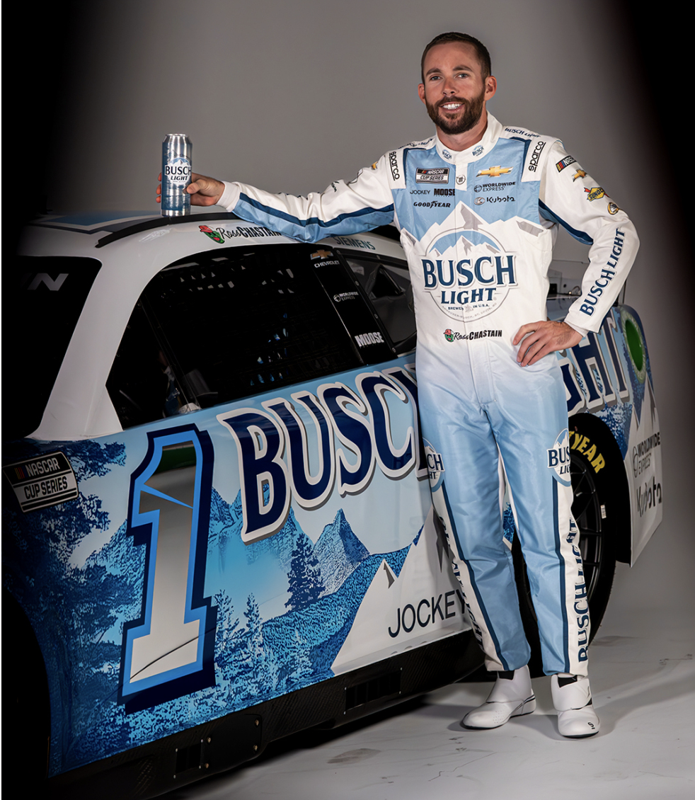 2024 Daytona 500 Ross Chastain to Pilot Busch Light Paint Scheme and